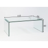 Diivanilaud FANTOME klaas, 110x60xH40 cm