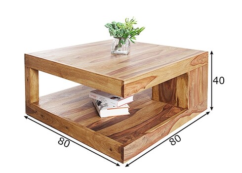 Diivanilaud GIANT L sheesham, 80x80xH40 cm