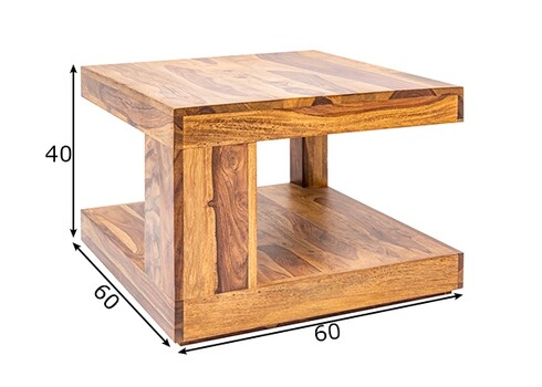 Diivanilaud GIANT M sheesham, 60x60xH40 cm