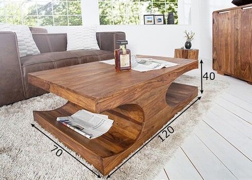 Diivanilaud GOA sheesham, 120x07xH40 cm