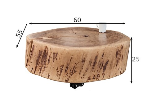 Diivanilaud GOA akaatsia, 60x55xH25 cm