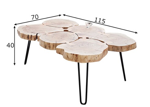 Diivanilaud GOA II akaatsia, 115x70xH40 cm