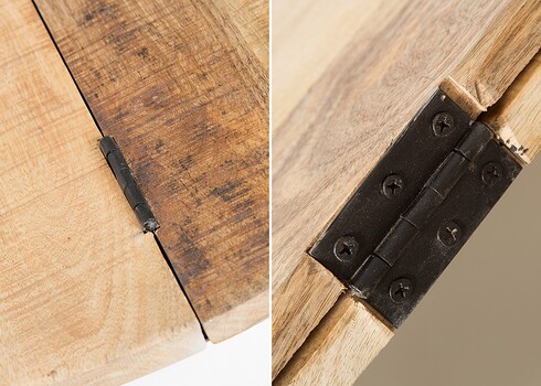 Diivanilaud INDUSTRIAL STORAGE valge / mango, D70xH33 cm