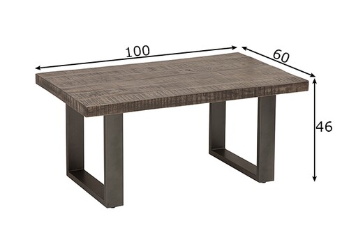 Diivanilaud IRON CRAFT hall, 100x60xH46 cm