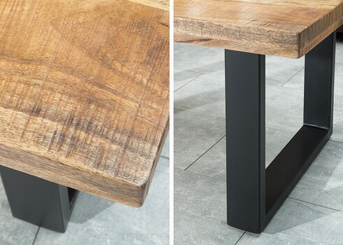 Diivanilaud IRON CRAFT mango, 100x60xH46 cm