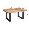Diivanilaud IRON CRAFT mango, 100x60xH46 cm