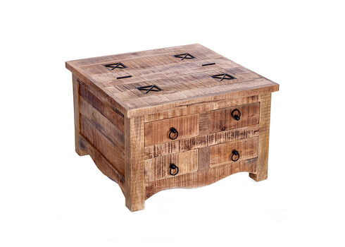 Diivanilaud IRON CRAFT mango, 70x70xH45 cm