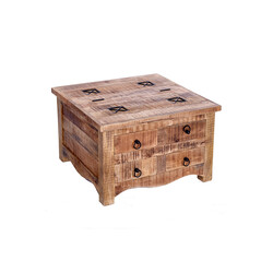 Diivanilaud IRON CRAFT mango, 70x70xH45 cm