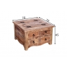 Diivanilaud IRON CRAFT mango, 70x70xH45 cm