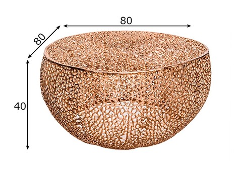 Diivanilaud LEAF vask, 80x80xH40 cm