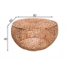 Diivanilaud LEAF vask, 80x80xH40 cm