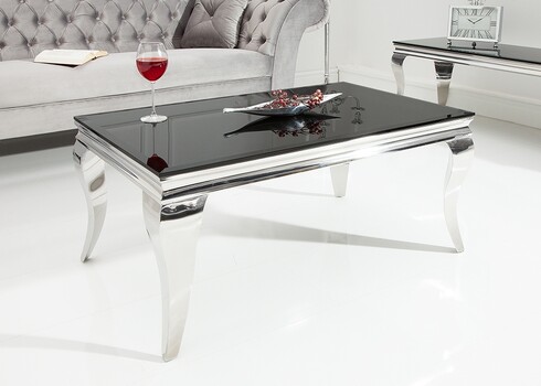 Diivanilaud MODERN BAROQUE must, 100x60xH45 cm