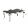 Diivanilaud MODERN BAROQUE must, 100x60xH45 cm