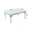 Diivanilaud MODERN BAROQUE valge, 100x60xH45 cm