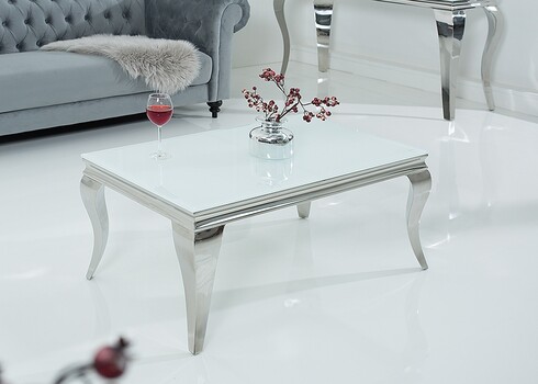 Diivanilaud MODERN BAROQUE valge, 100x60xH45 cm