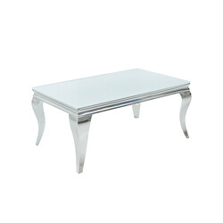Diivanilaud MODERN BAROQUE valge, 100x60xH45 cm