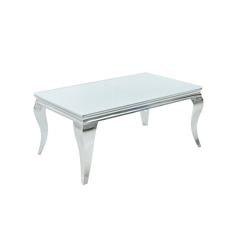 Diivanilaud MODERN BAROQUE valge, 100x60xH45 cm