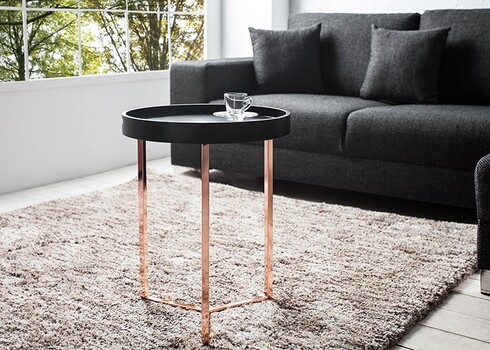 Diivanilaud MODULAR must / vask, 40x40xH50 cm