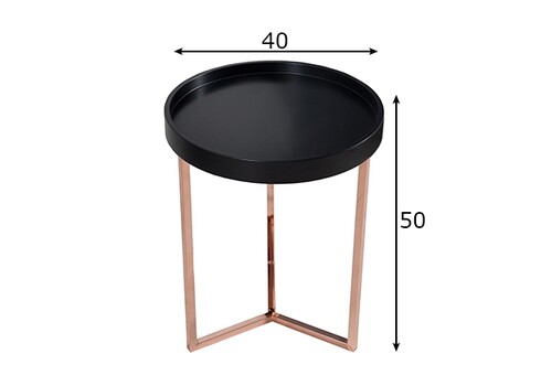 Diivanilaud MODULAR must / vask, 40x40xH50 cm