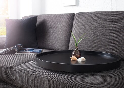 Diivanilaud MODULAR must / vask, 60x60xH45 cm