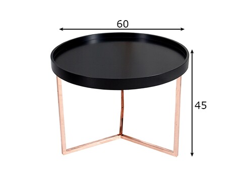 Diivanilaud MODULAR must / vask, 60x60xH45 cm