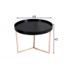 Diivanilaud MODULAR must / vask, 60x60xH45 cm
