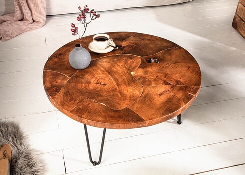 Diivanilaud MOSAIC tiigipuu, 70x70xH36 cm