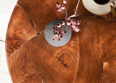 Diivanilaud MOSAIC tiigipuu, 70x70xH36 cm