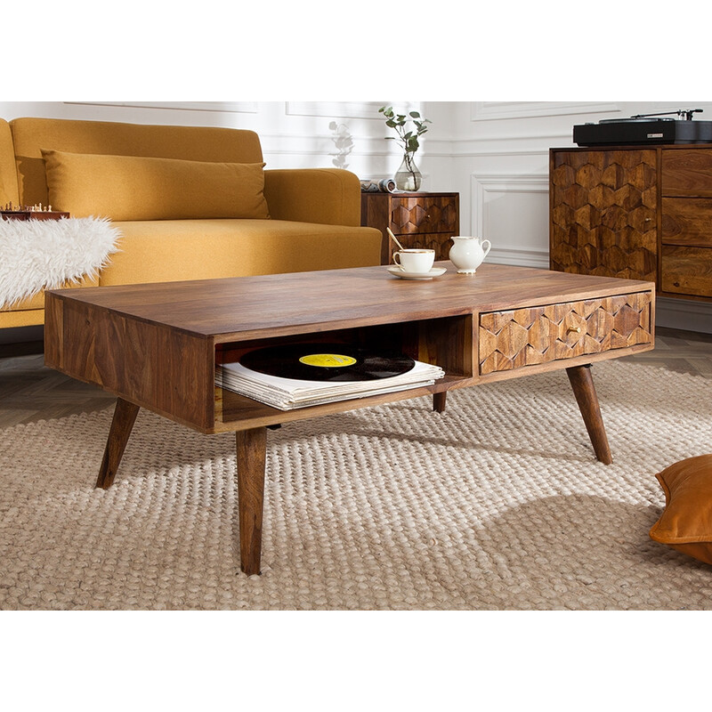 Diivanilaud MYSTIC LIVING sheesham, 110x60xH40 cm