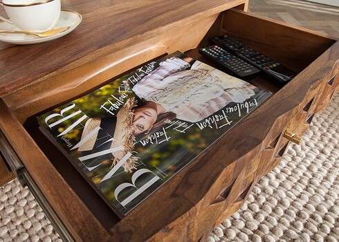 Diivanilaud MYSTIC LIVING sheesham, 110x60xH40 cm