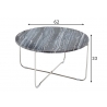Diivanilaud NOBLE hall marmor, 62x62xH33 cm