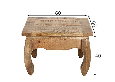 Diivanilaud OPIUM mango, 60x60xH35 cm