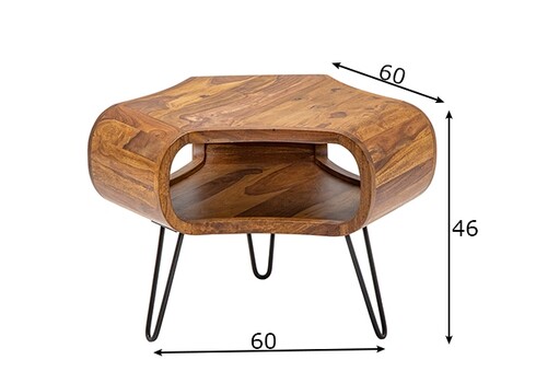 Diivanilaud ORGANIC LIVING sheesham, 60x60xH46 cm