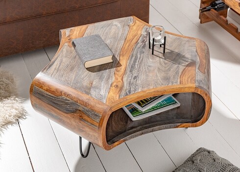 Diivanilaud ORGANIC LIVING sheesham / suitshall, 70x70xH38 cm