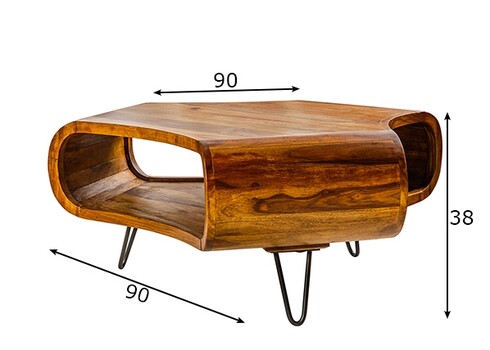 Diivanilaud ORGANIC LIVING sheesham, 90x90xH38 cm