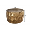 Diivanilaud ORIENT kuldne, 68x68xH40 cm