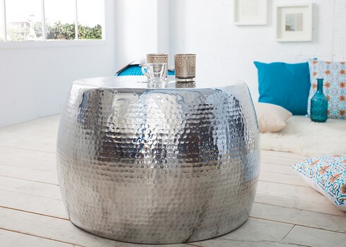 Diivanilaud ORIENT hõbe, 60x60xH40 cm