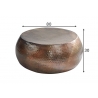 Diivanilaud ORIENT põletatud vask, 80x80xH30 cm