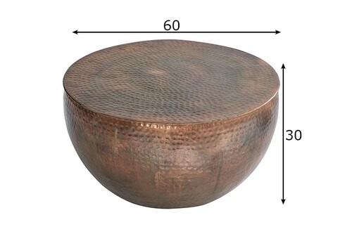 Diivanilaud ORIENT II põletatud vask, 60x60xH3 cm