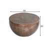 Diivanilaud ORIENT II põletatud vask, 60x60xH3 cm