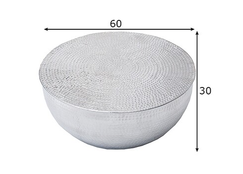 Diivanilaud ORIENT II hõbe, 60x60xH30 cm