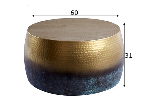 Diivanilaud ORIENT III põletatud kuld, 60x60xH31 cm