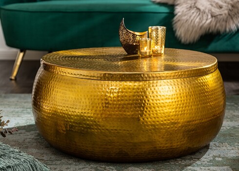 Diivanilaud ORIENT kuldne, 70x70xH30 cm