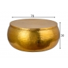 Diivanilaud ORIENT kuldne, 70x70xH30 cm