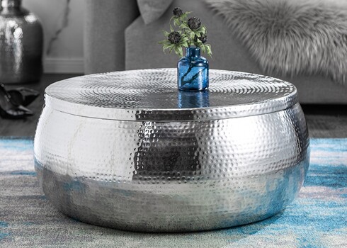 Diivanilaud ORIENT hõbe, 70x70xH30 cm