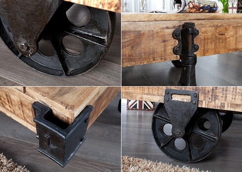 Diivanilaud RAILWAY mango, 160x80xH40 cm