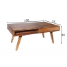 Diivanilaud RETRO sheesham, 100x55xH40 cm