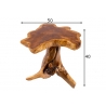 Diivanilaud ROOT tiigipuu, 50x50xH40 cm