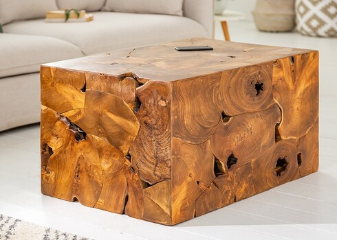 Diivanilaud SQUARE tiigipuu, 90x60xH50 cm