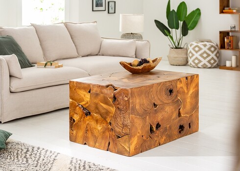 Diivanilaud SQUARE tiigipuu, 90x60xH50 cm